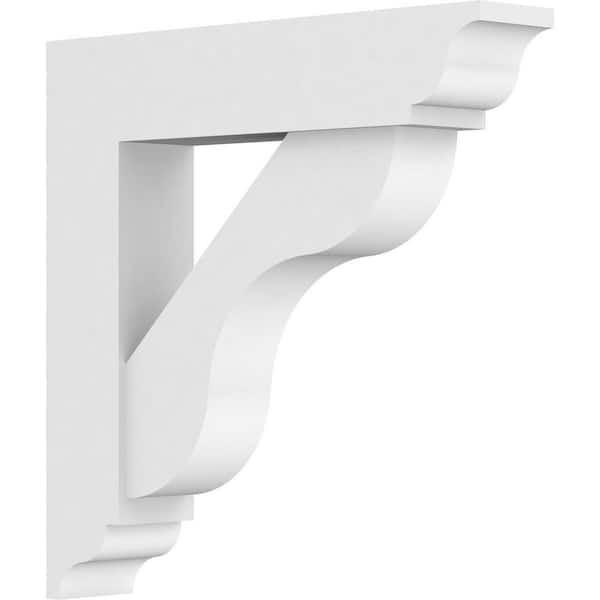 Ekena Millwork Standard Carmel 3 in. W x 16 in. H x 16 in. D Signature Urethane Polyurethane Bracket With Traditional Ends
