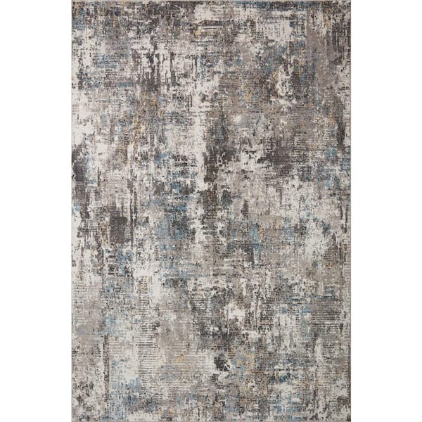 LOLOI II Maeve Slate/Mist 5 Ft. 3 In. x 7 Ft. 8 In. Abstract Modern Rug