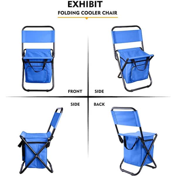 Portable outdoor folding ice pack chair with storage bag and backrest  insulation function 3-in-1 leisure camping fishing chair - AliExpress