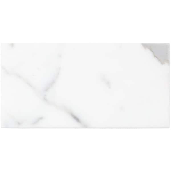 Ivy Hill Tile Calacatta 4 in. x 8 in. x 9mm Polished Marble Subway Tile (25 pieces / 5.55 sq. ft. / box) Ivy Hill Tile Calacatta 4 in. x 8 in. x 9mm Polished Marble Subway Tile (25 pieces / 5.55 sq. ft. / box)