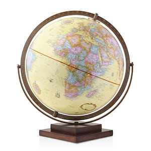 Revolution 17 in. x 12 in. Diameter Antique Desktop Globe