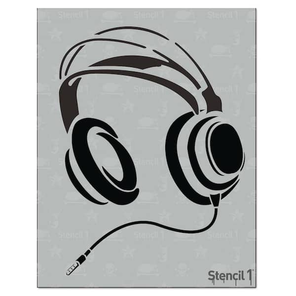 Stencil1 Headphones with Cord Stencil