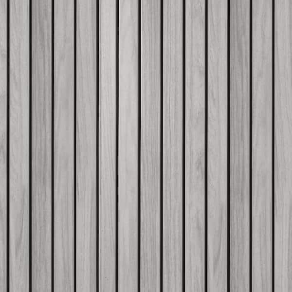 WALL!SUPPLY 0.79 in. x 16.69 in. x 45.67 in. UltraLight Linari Modern Grey Wall Paneling (4-Pack)