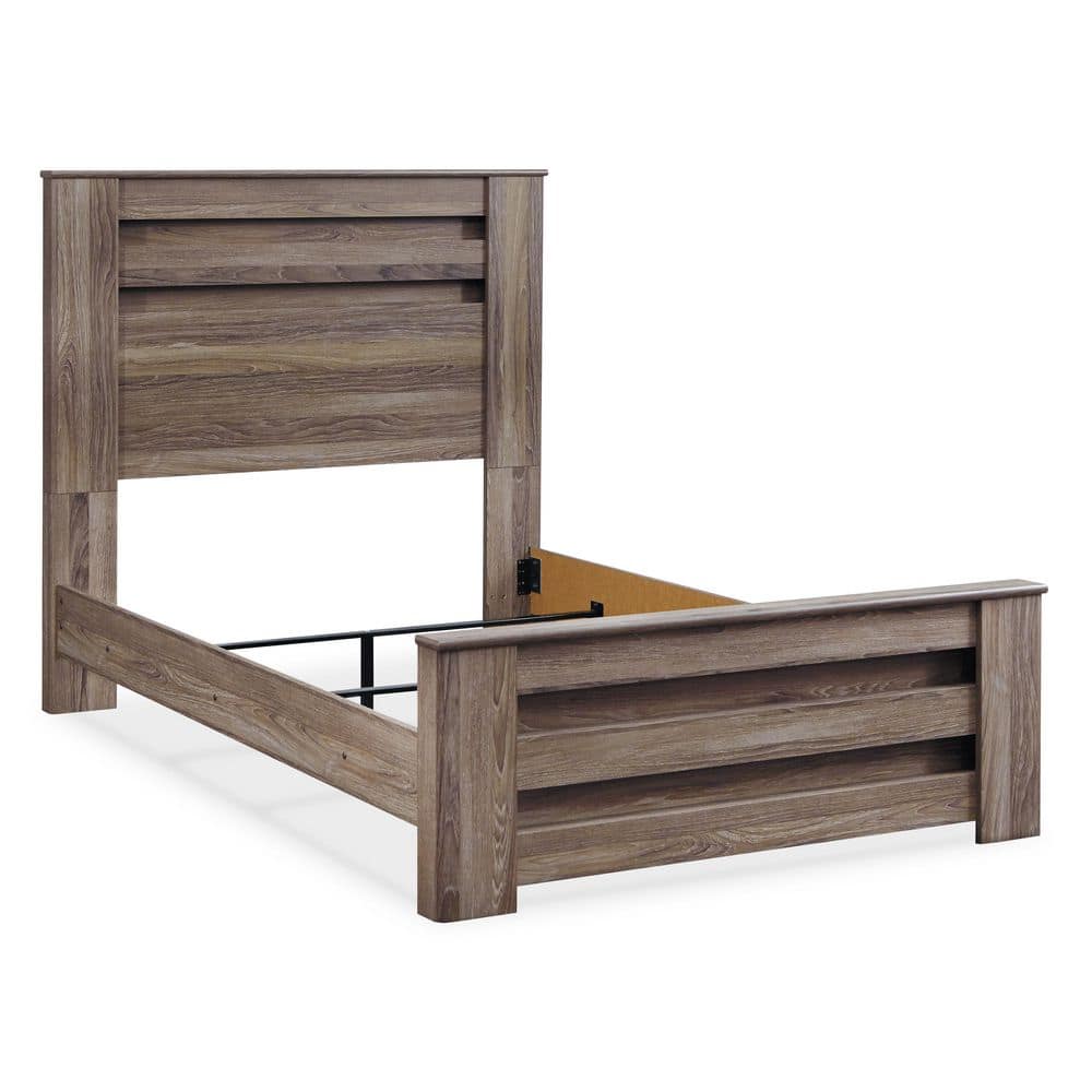 Zelen Full Weathered Oak Panel Headboard