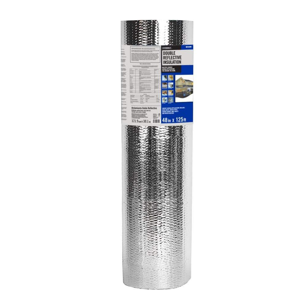 R-8 HVAC Duct Wrap Insulation Reflective 2 Sided Foam Core 4' x 125' (500  Sq Ft)