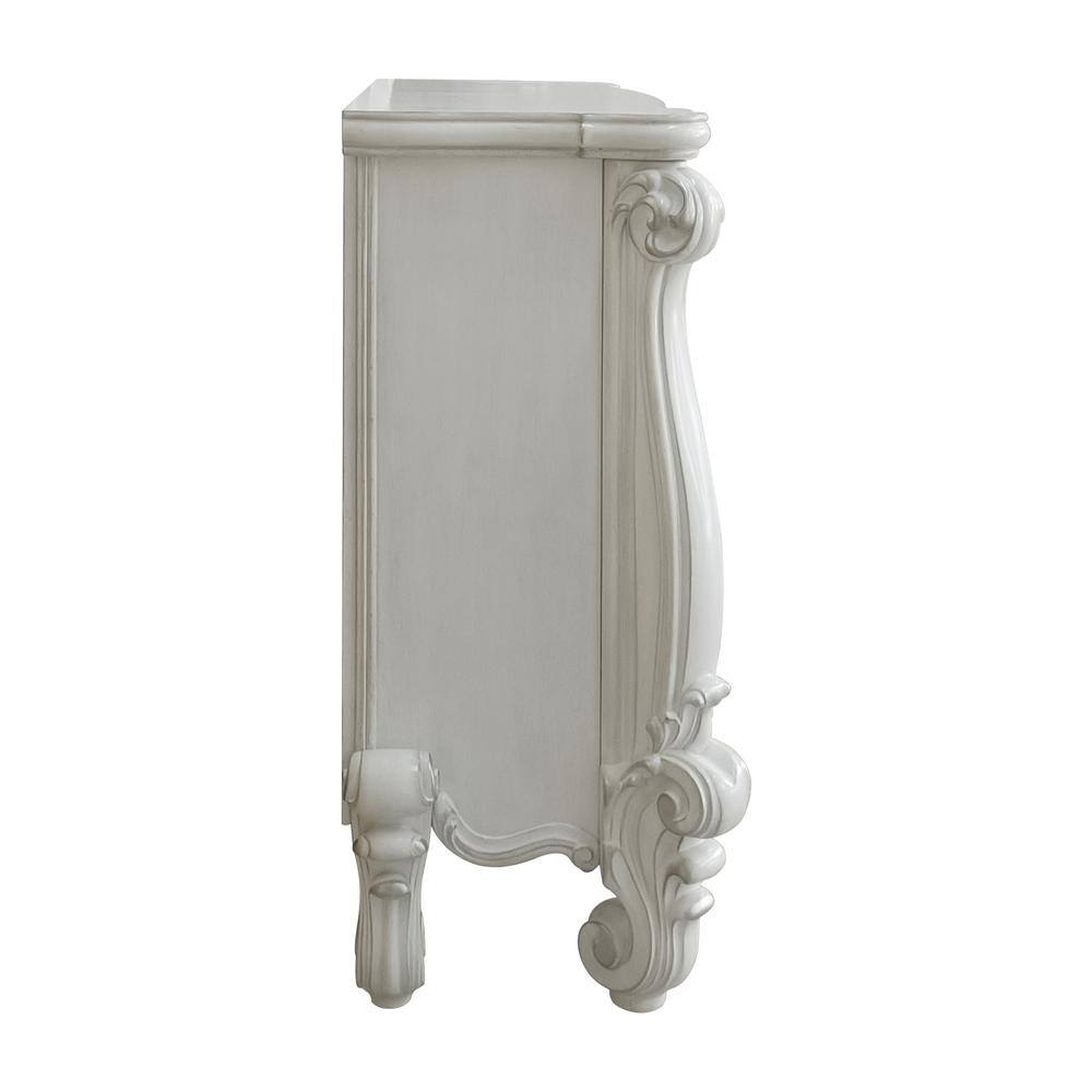 Bone White Traditional Freestanding Electric Fireplace
