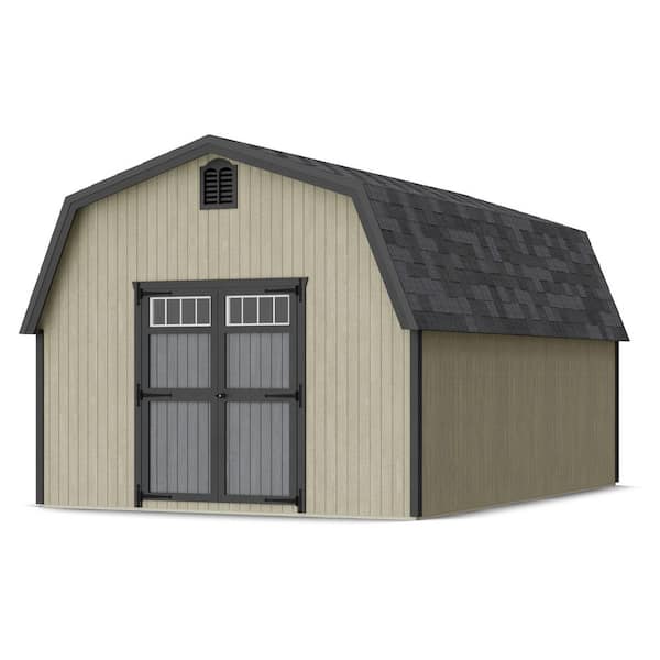 Colonial Greenfield 12 ft. x 18 ft. Outdoor Wood Storage Shed Do-It-Yourself Precut Kit with Floor (216 sq. ft.)