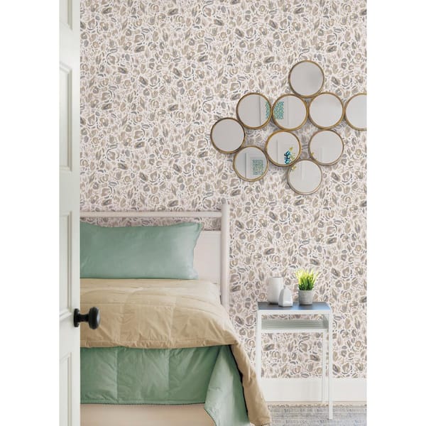 EttaVee Multi-Colored Brushstroke Leopard Vinyl Peel and Stick Wallpaper