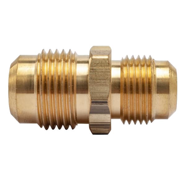 LTWFITTING 5/8 in. OD x 1/2 in. OD Flare Brass Reducing Coupling Fitting (5-Pack)