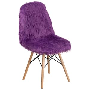 Shaggy Dog Purple Accent Chair