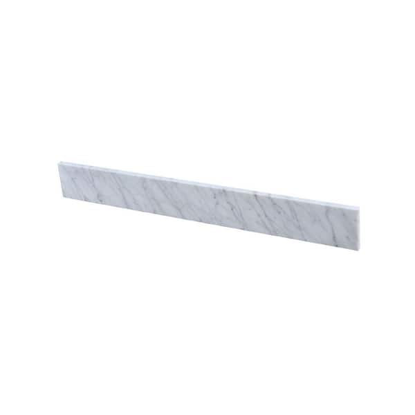 36 in.W Marble Vanity Backsplash in White Carrara
