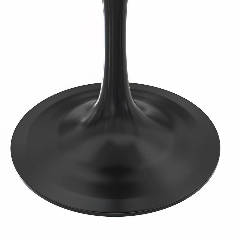 Verve 27" Square Dining Table with Black Base and Marbleized Top