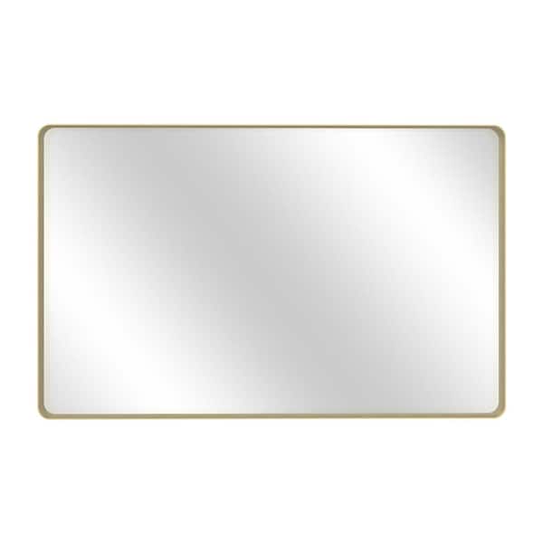 CASAINC 30 in. W x 42 in. H Rectangular Framed Wall-Mounted Bathroom Vanity Mirror in Tempered Glass