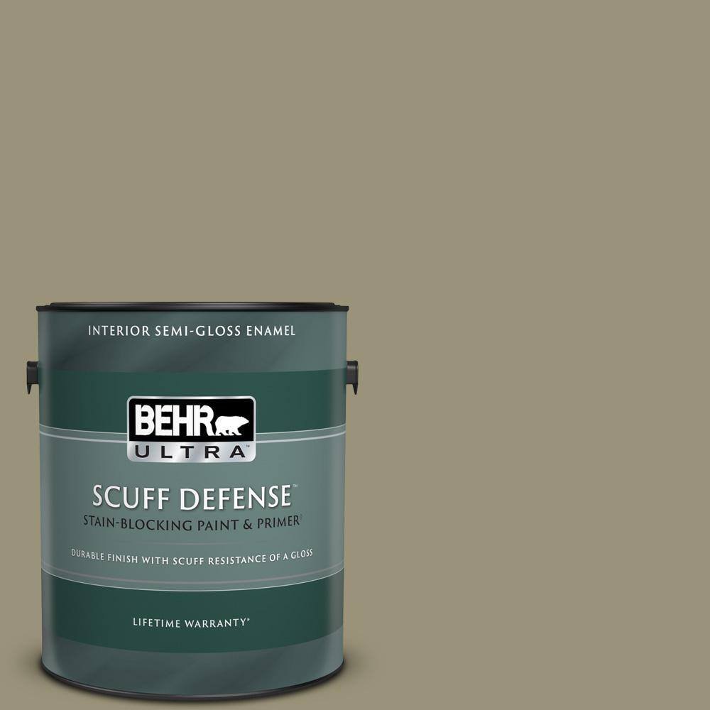 BEHR ULTRA 1 gal. N3405 Grassy Savannah Extra Durable SemiGloss Enamel Interior Paint