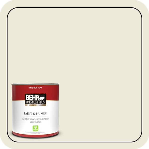 BEHR PREMIUM PLUS 1 qt. #ECC-36-2 Nesting Dove Flat Low Odor Interior Paint & Primer