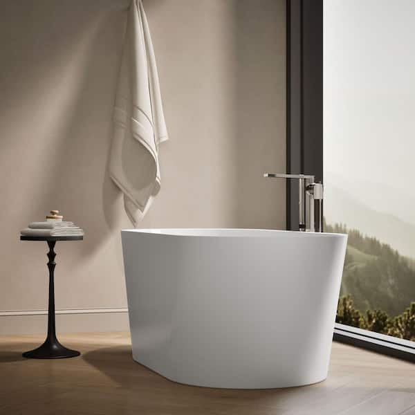 KOHLER Evok 66 in. x 30 in. Soaking Bathtub with Center Drain in