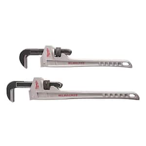 18 in. and 24 in. Aluminum Pipe Wrench Set (2-Tool)