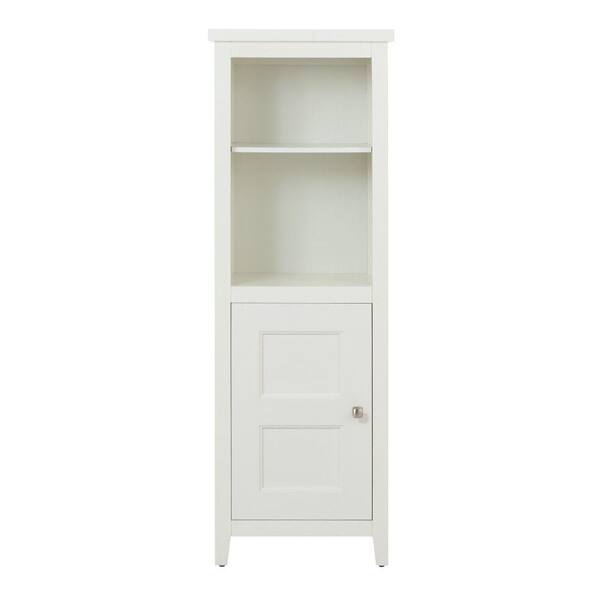 Home Decorators Collection Union 22 in. W x 65 in. H x 15 in. D 1-Door Bathroom Linen Storage Cabinet in White