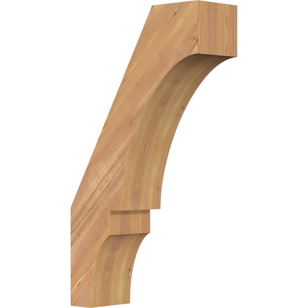 Ekena Millwork 5 1/2"W x 16"D x 28"H Balboa Smooth Knee Brace, Western Red Cedar