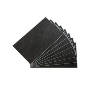 Black Ice 14.8 in. W x 25.6 in. L Waterproof Adhesive No Grout Vinyl Wall Tile (21 sq. ft./case)