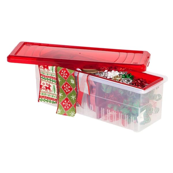 Iris Ribbon Storage Box In Red 3 Pack, Red Iris Ribbon Storage Box Dispensers