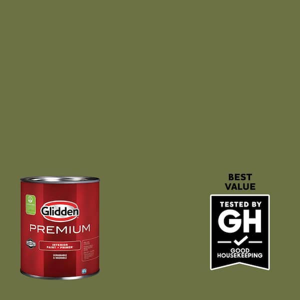Glidden Premium 1 qt. PPG1122-7 Oakmoss Satin Interior Paint