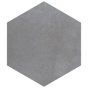 Industrial Hex Silver 8-1/2 in. x 9-7/8 in. Porcelain Floor and Wall Tile (4.05 sq. ft./Case)
