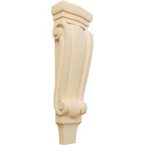 2-3/8 in. x 5-1/8 in. x 15-1/2 in. Unfinished Wood Maple Medium Traditional Pilaster Corbel