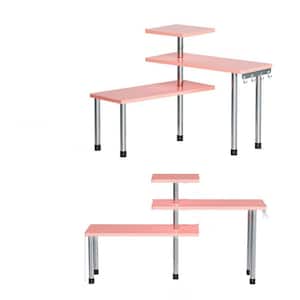 26.75 in. W x 15.2 in. H x 7 in. D Bathroom Shelves, Stainless Steel square Bathroom Shelf, Pack of 1, in .Pink