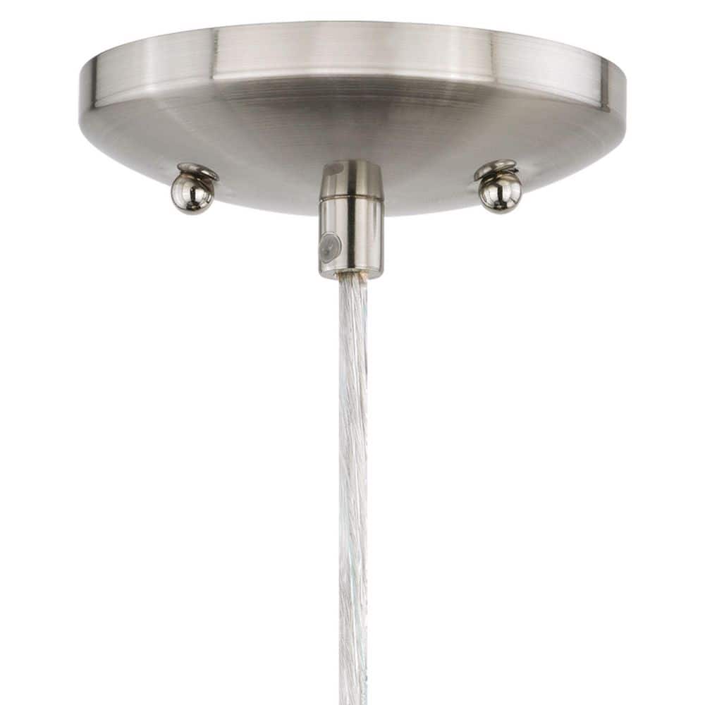 Milano Satin Nickel Mini Pendant with Marble Swirl Glass