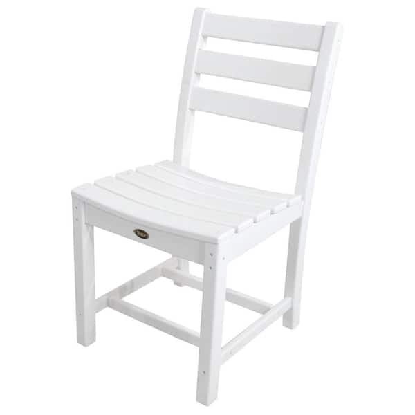 Trex Outdoor Furniture Monterey Bay Side Outdoor Dining Chair in Classic White