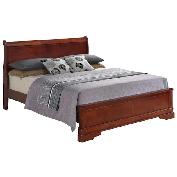  Louis Philippe Cherry Bedroom Set King and Queen Sizes