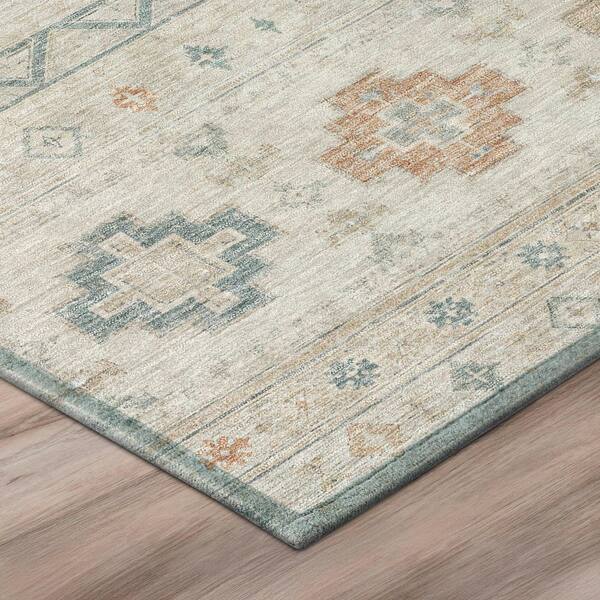 Chantille Machine Washable Indoor/Outdoor Abstract ACN3125 Ivory 5 ft. x 7 ft. 6 in. Area Rug