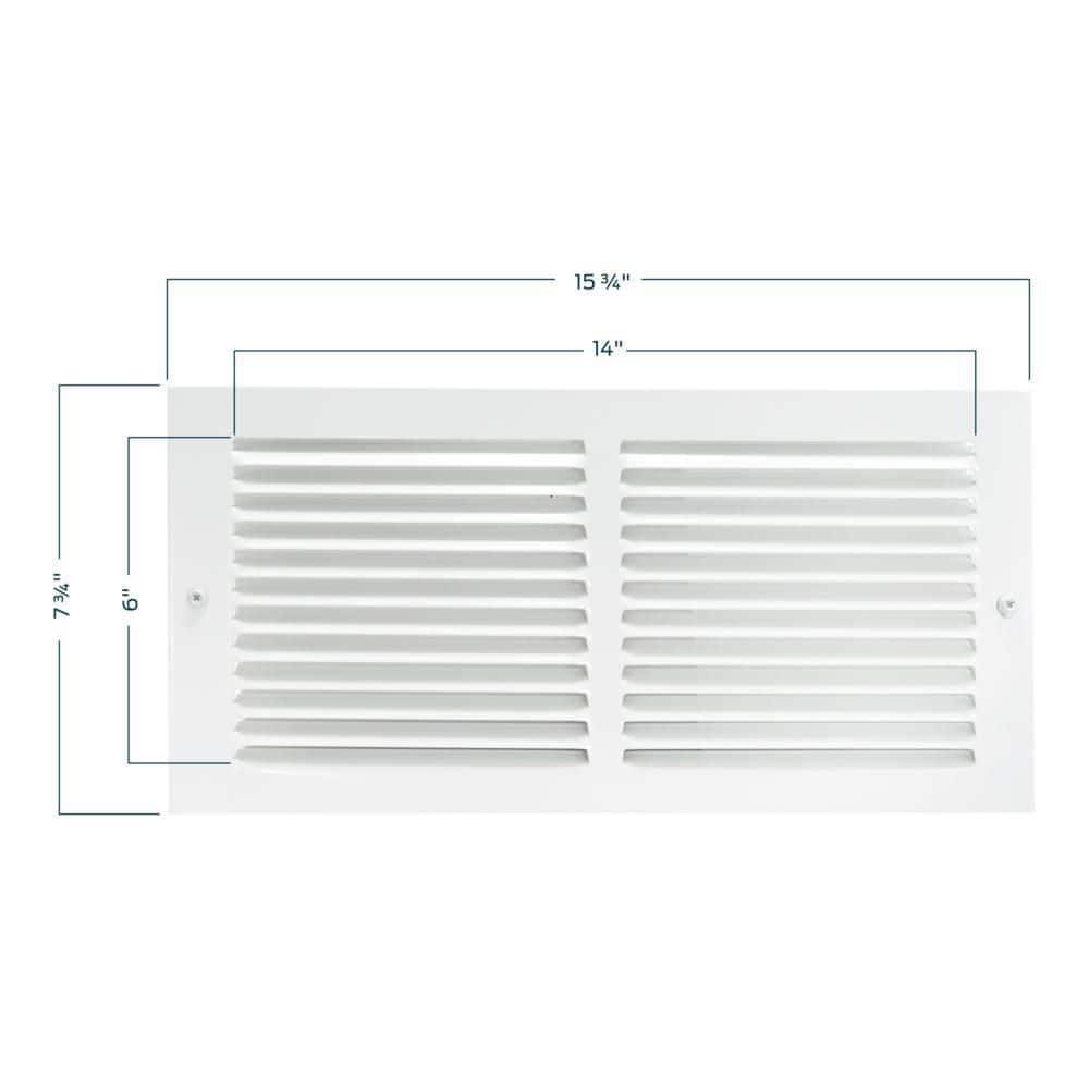 White Powder Coated Steel Wall Mount Air Grille