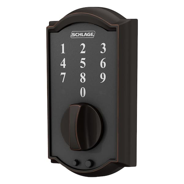 Camelot Aged Bronze Touch Electronic Door Lock Deadbolt Camelot Aged Bronze Touch Electronic Door Lock Deadbolt