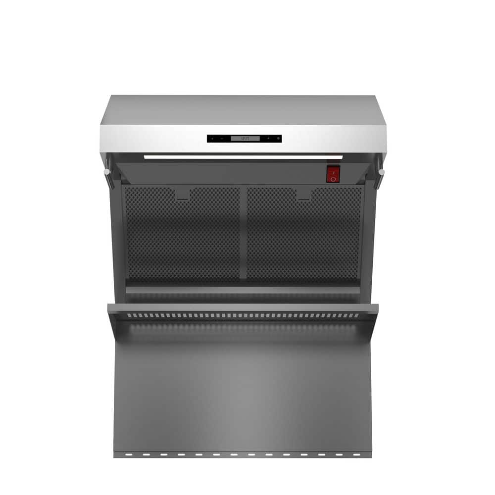 Savona 30 in. Wall Mount Range Hood with Red Light Warmer/Shelf/Back Splash Hybrid Filters in Stainless Steel