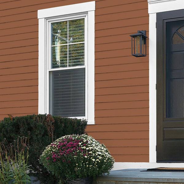 Glidden Essentials 1 gal. Cinnamon Spice Flat Exterior Paint