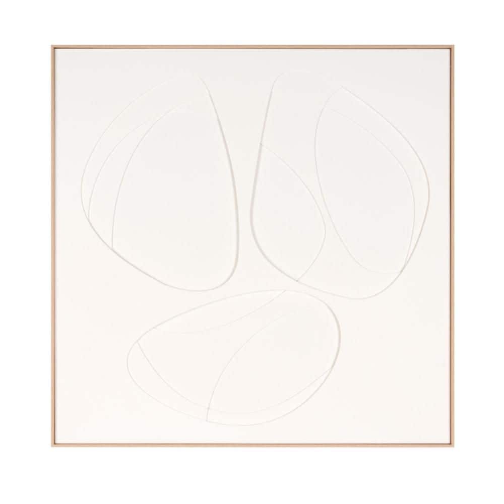 White Geo Trio in by Unknown 1 Piece Framed Graphic Print Abstract 40 in . x 40 in price history on PriceWatchPro