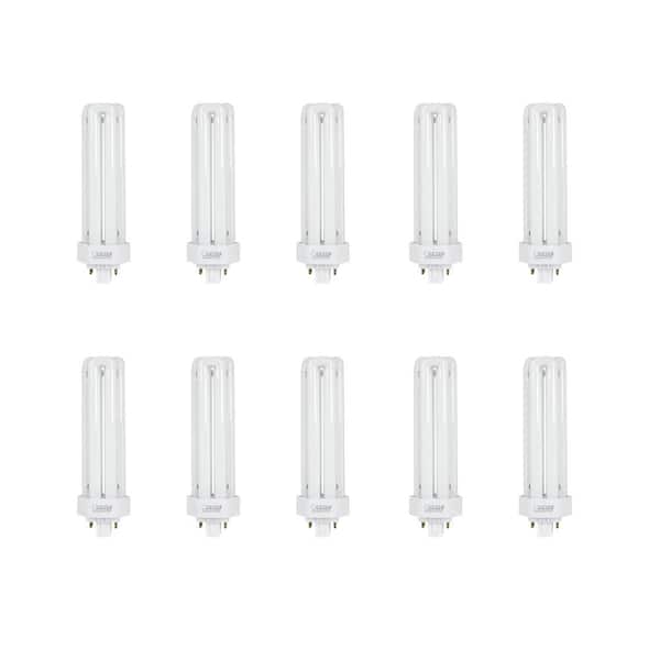 Feit Electric 42-Watt PL CFLNI Triple Tube 4-Pin Plug-in GX24Q-4 Base Compact Fluorescent CFL Light Bulb, Cool White 4100K(10-Pack)