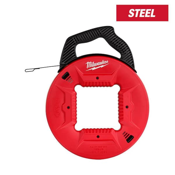 100 ft. Polyester Fish Tape with Non-Conductive Tip with 1/8 in. x 120 ft. Steel Fish Tape 100 ft. Polyester Fish Tape with Non-Conductive Tip with 1/8 in. x 120 ft. Steel Fish Tape