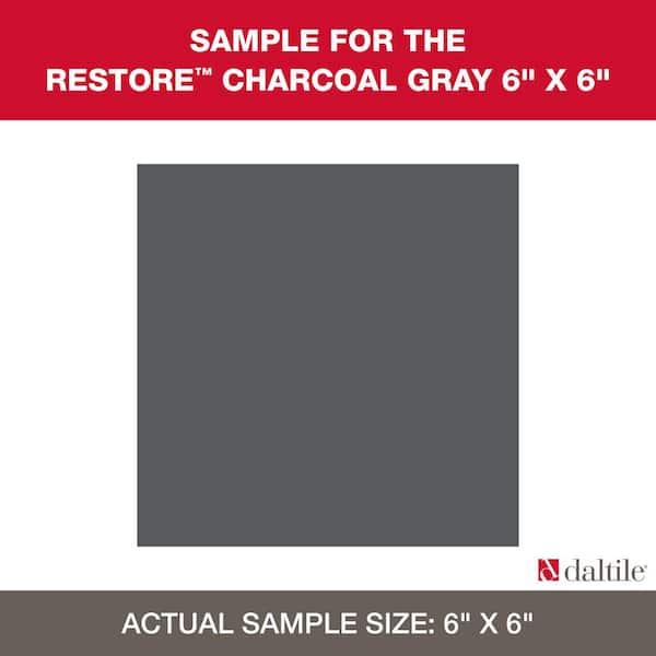 Daltile Restore Charcoal 6 in. x 6 in. Glazed Ceramic Sample Tile