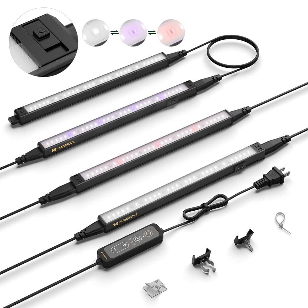28W (4 x 7W) Tunable Full Spectrum T5 LED Grow Light with Timer and Dimming Controller, 4-Pack price history on PriceWatchPro