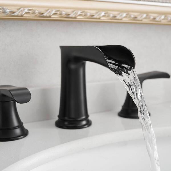 8 in. Widespread Deck-Mounted Double Lever Handle Bathroom