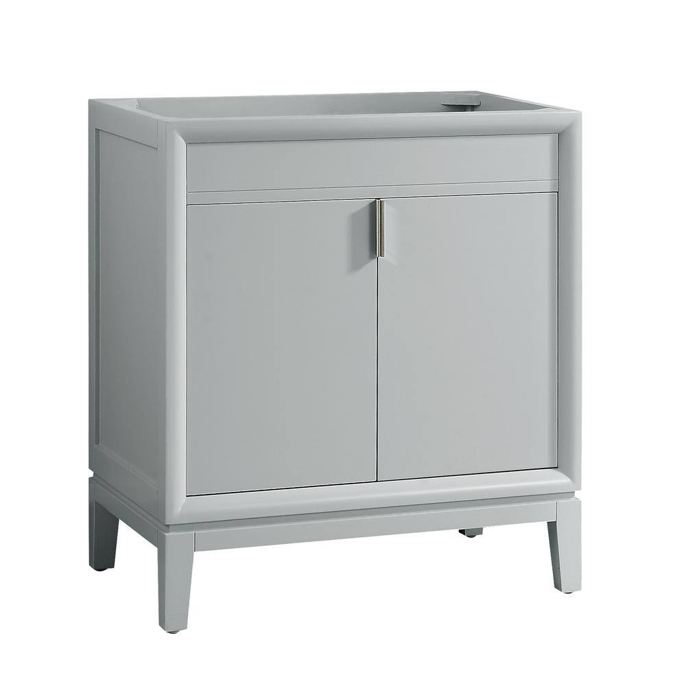 Modern Dove Gray 30" Solid Wood Freestanding Vanity Cabinet