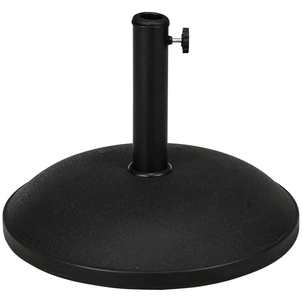 20 in 55 lb. Steel Round Cement Patio Umbrella Base Market Parasol Holder with Knob for 1.3, 1.5, 1.9 Pole, in Black price history on PriceWatchPro