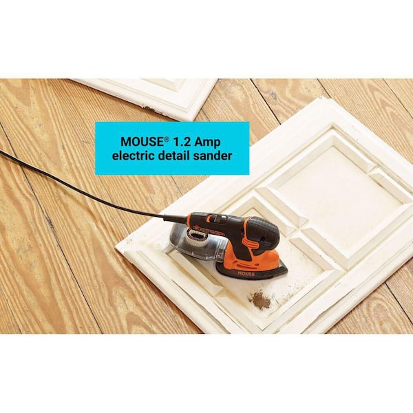 BLACK+DECKER 1.2 Amp Corded Detail Mouse Sander BDEMS600 - The
