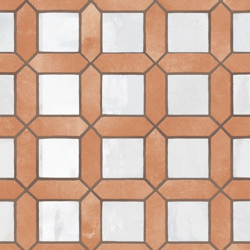 Picket Arendel 15 in. x 23 in. Terra with White Square Porcelain Floor and Wall Tile (11.6 sq. ft. /Case) price history on PriceWatchPro