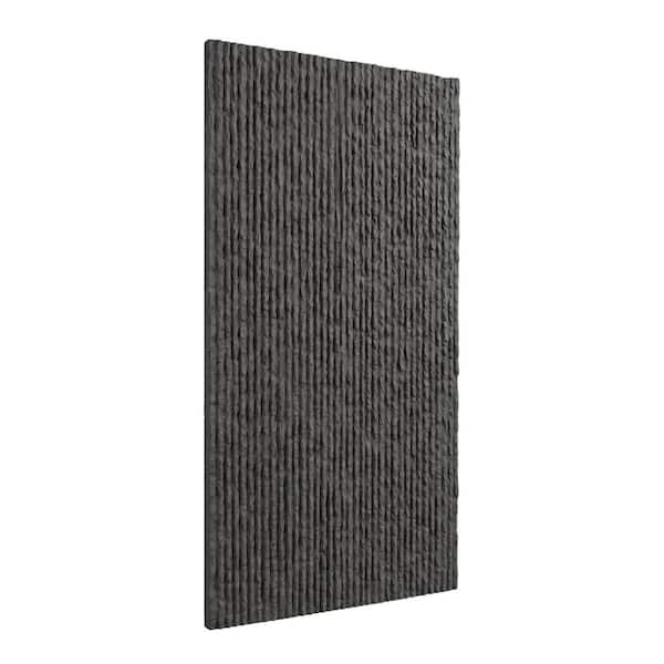 XRAMFY 0.8 in. x 2 ft. x 3.9 ft. Black 3D Faux Stone Texture