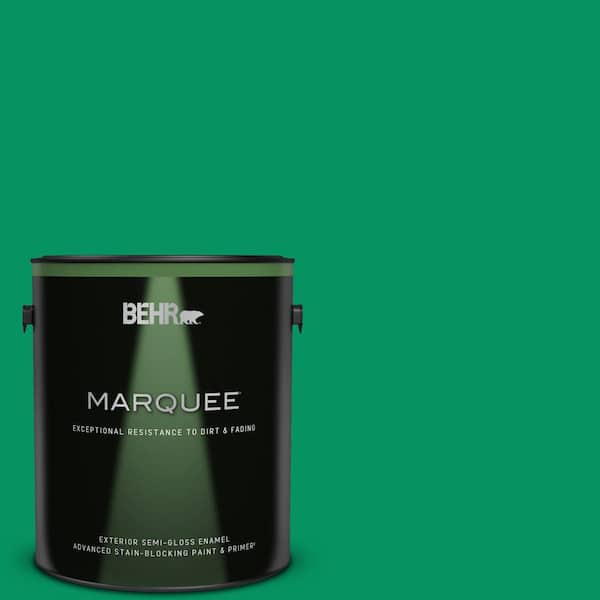 BEHR MARQUEE 1 gal. #470B-6 Emerald Lake Semi-Gloss Enamel Exterior Paint & Primer