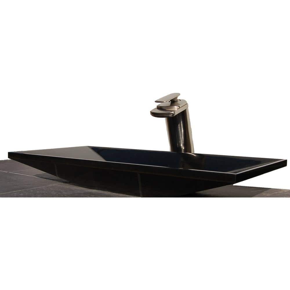 Eden 28'' Black Granite Rectangular Bathroom Sink